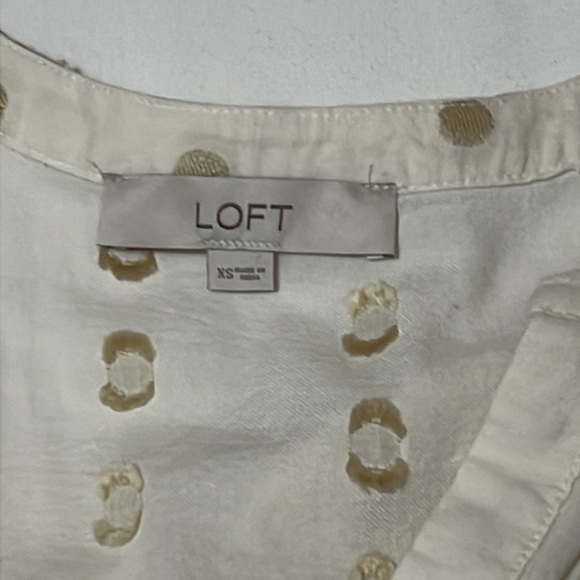 Loft Embroidered Polka Dot Blouse - Picture 3 of 4